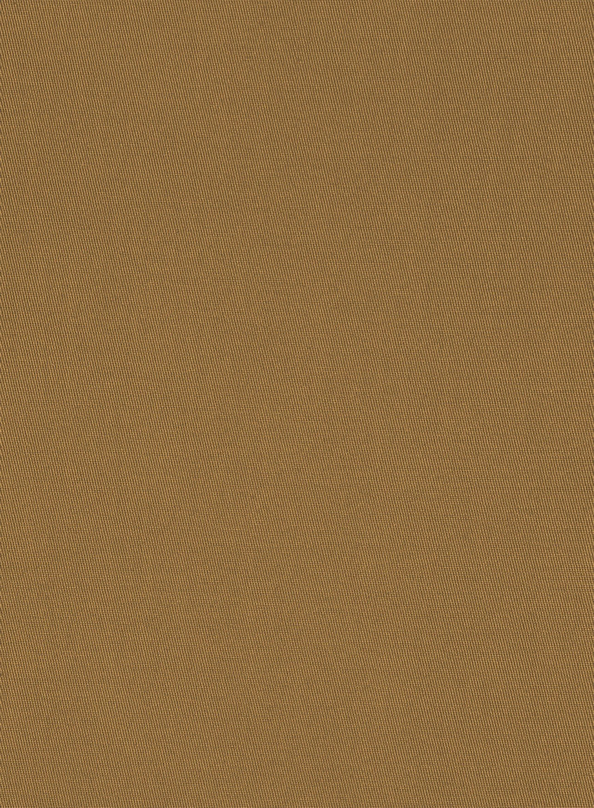 Italian Walnut Brown Cotton Stretch Suit