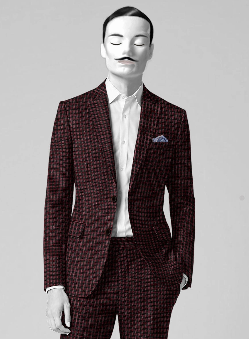 Italian Wool Linen Cashmere Figaro Houndstooth Suit