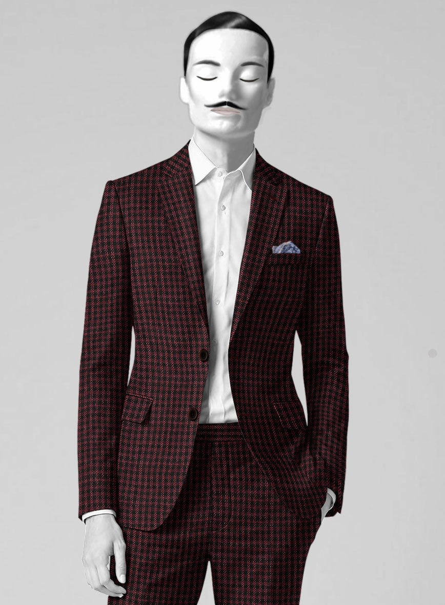 Italian Wool Linen Cashmere Figaro Houndstooth Suit