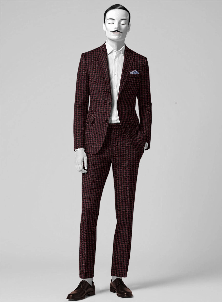 Italian Wool Linen Cashmere Figaro Houndstooth Suit