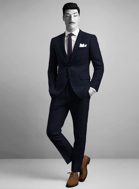 Italian Wool Quadretto Suit