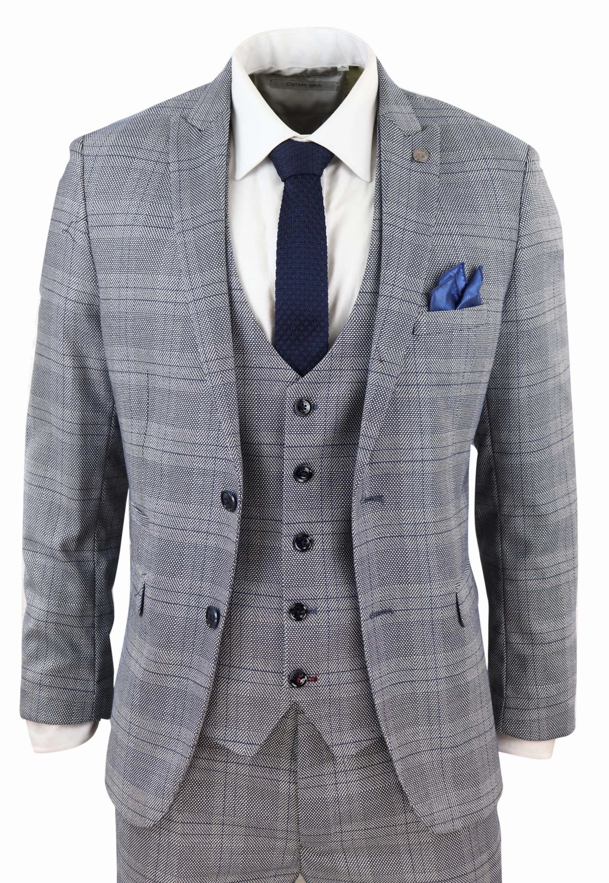 Jerry 3 Piece Check Suit