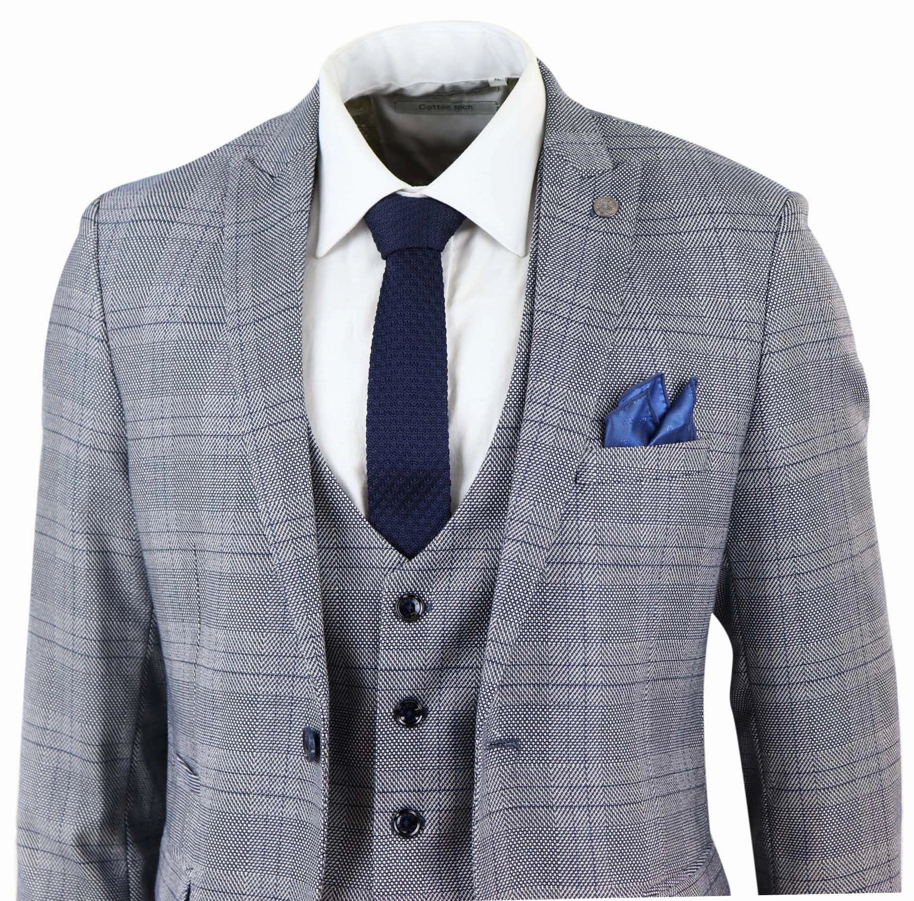 Jerry 3 Piece Check Suit