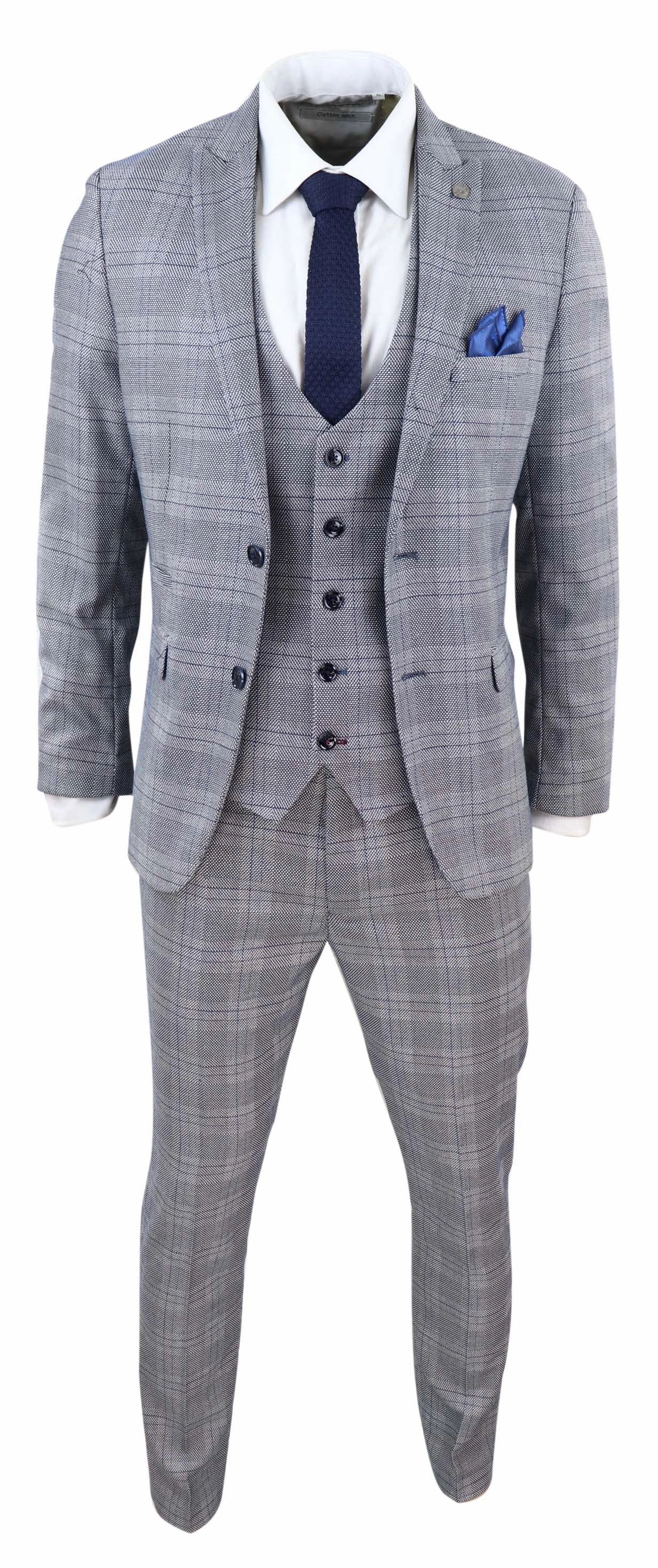 Jerry 3 Piece Check Suit
