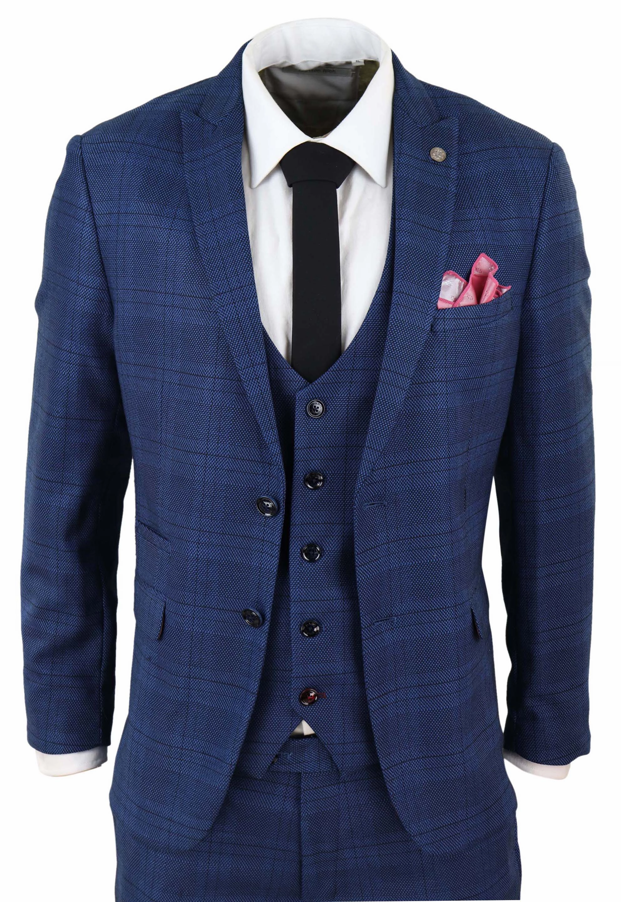 Jerry 3 Piece Check Suit