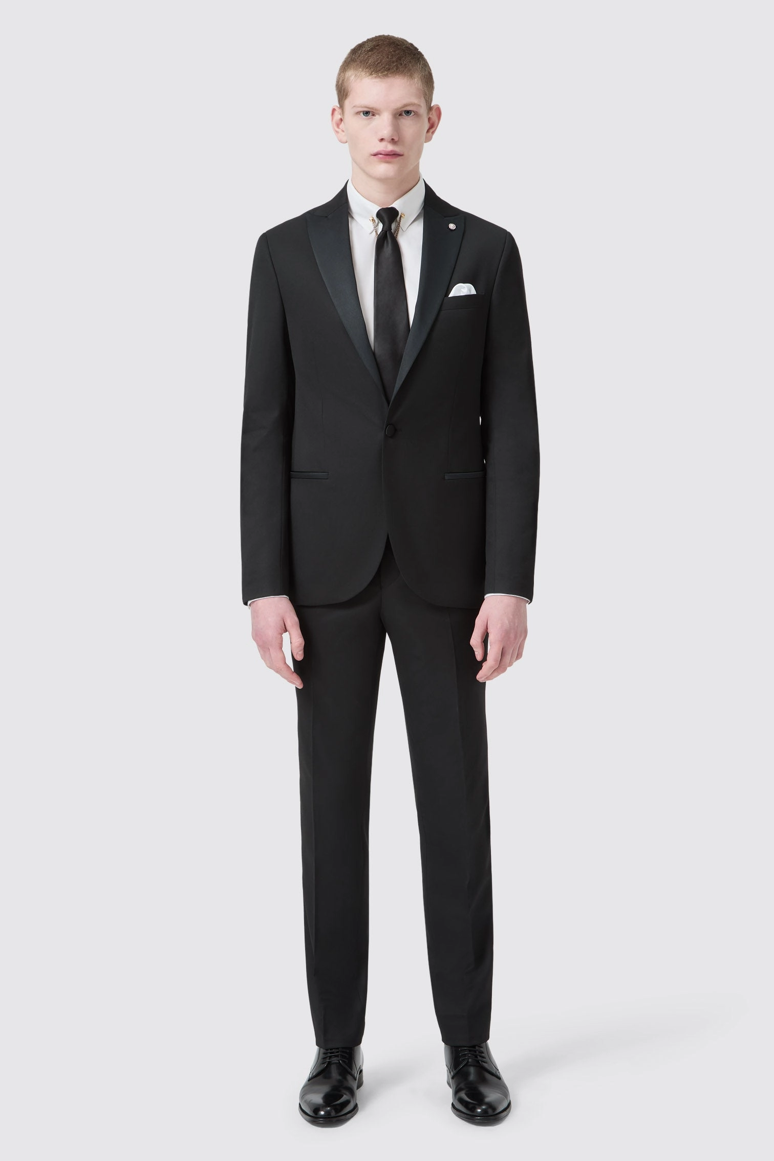 Kingdon Slim Fit Black Tuxedo Suit