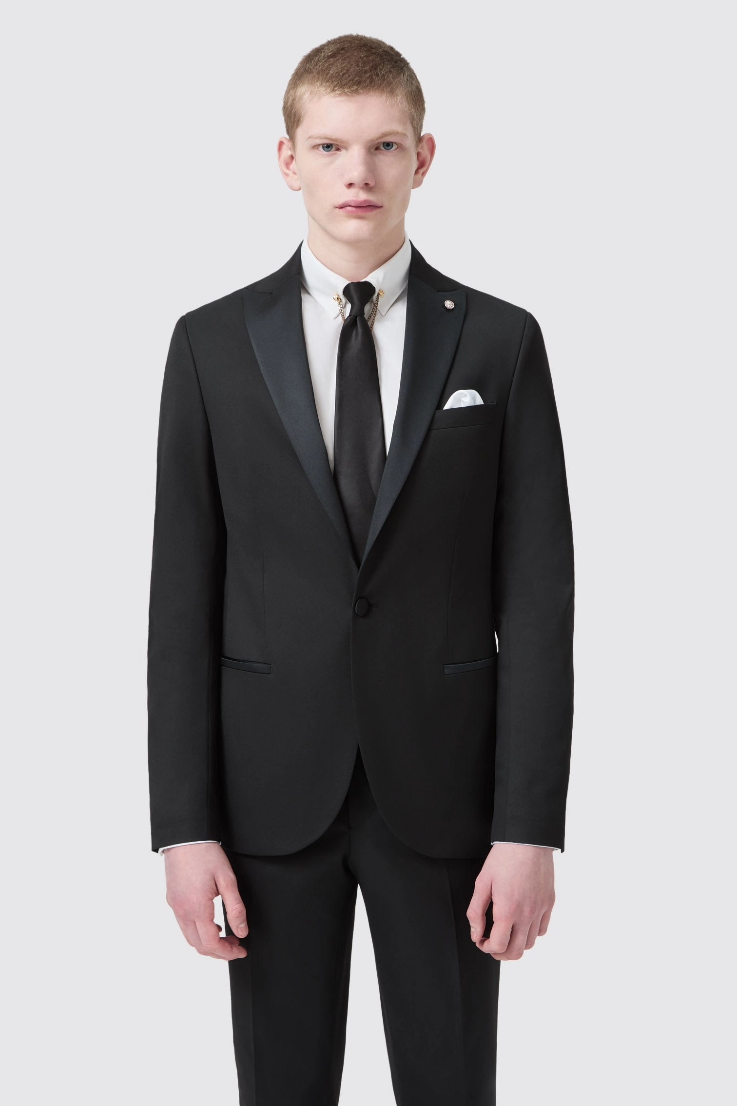 Kingdon Slim Fit Black Tuxedo Suit