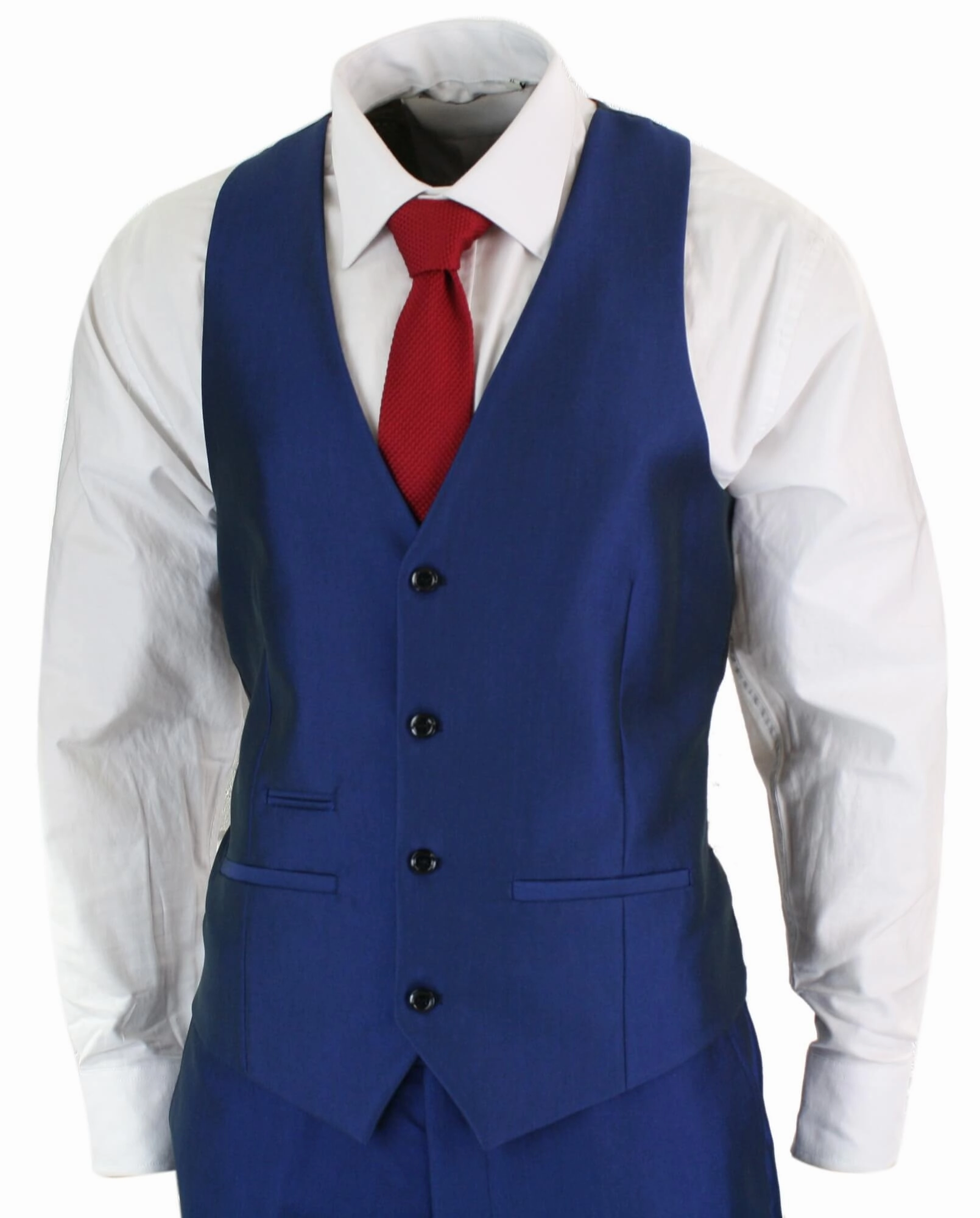 Kingsley 3 Piece Blue Wedding Prom Suit