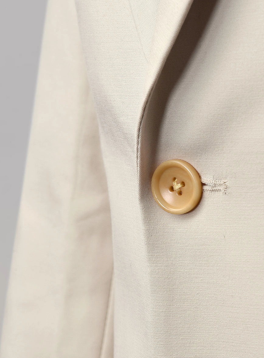 Light Beige Feather Cotton Canvas Stretch Suit II
