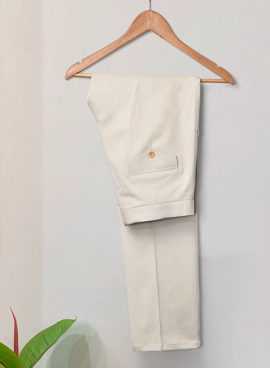 Light Beige Feather Cotton Canvas Stretch Suit II