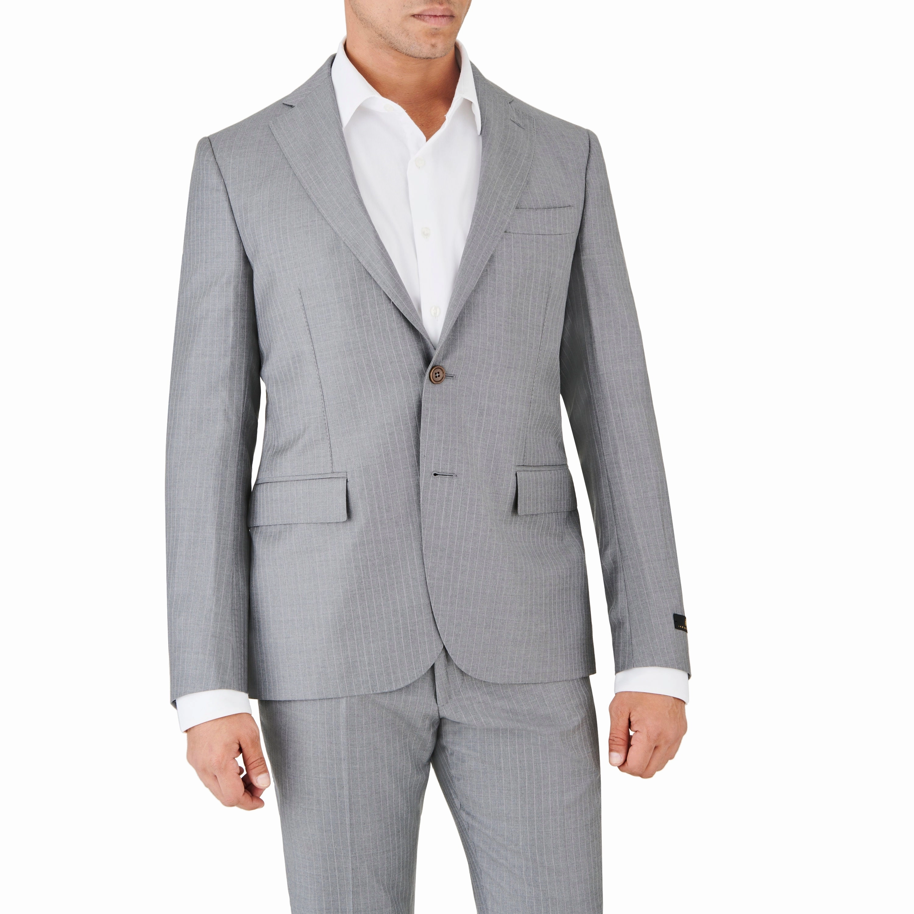 Light Grey Pin Stripe Suit