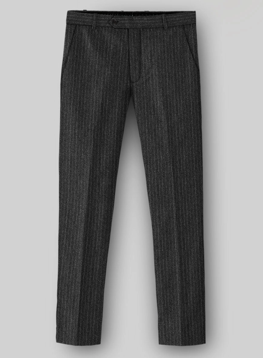Light Weight Dark Gray Stripe Tweed Suit