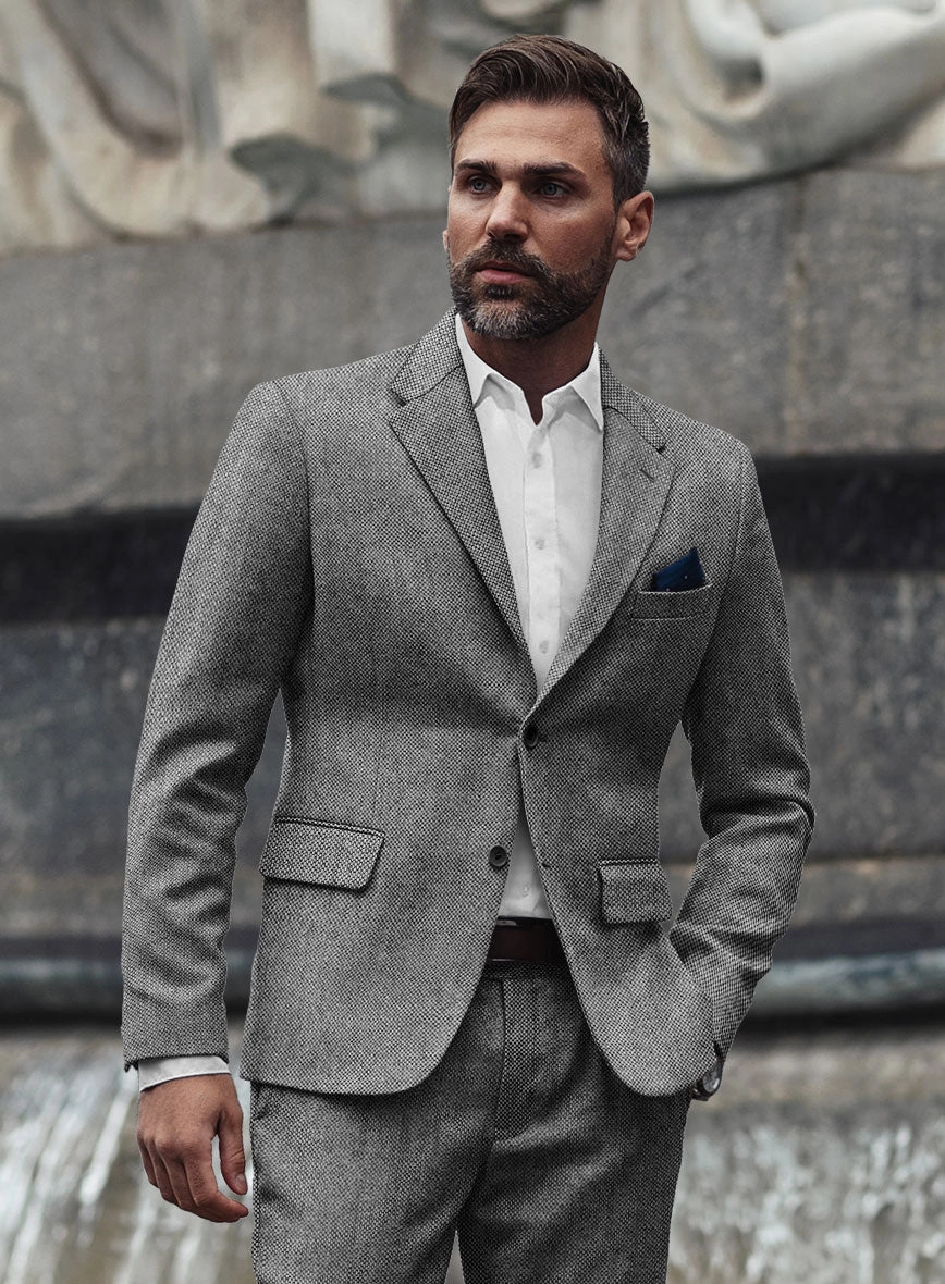 Light Weight Dark Gray Tweed Suit