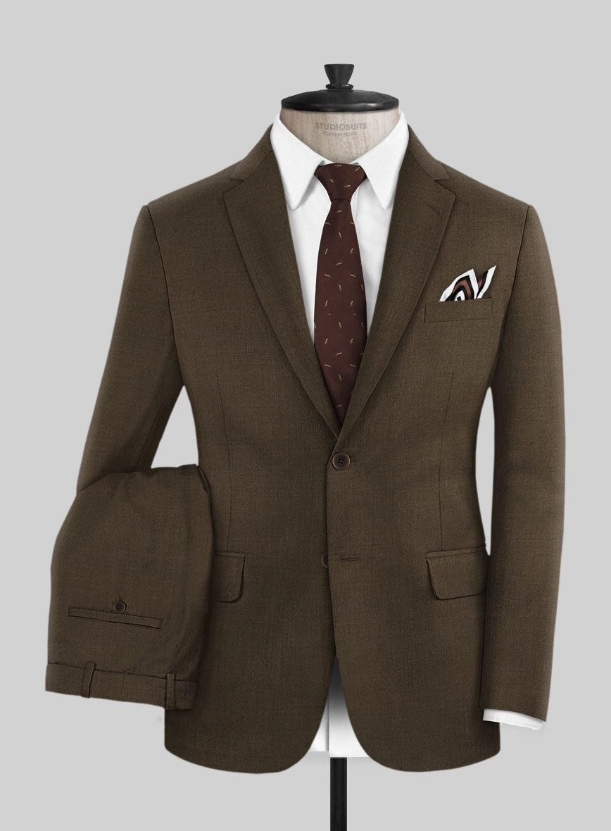 Marco Stretch Brown Wool Suit