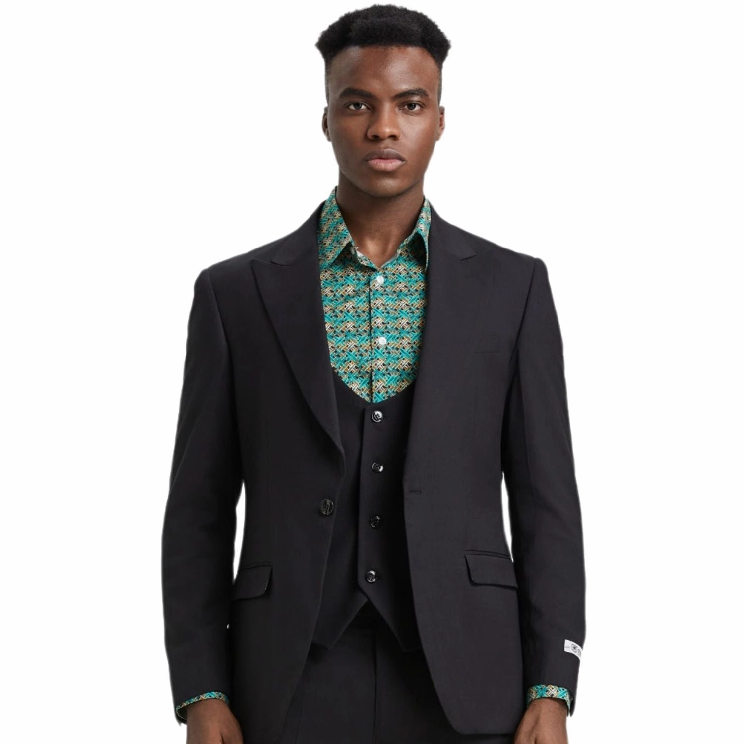 Maroonyx Collection: Stacy Adams Black 3-Piece Suit