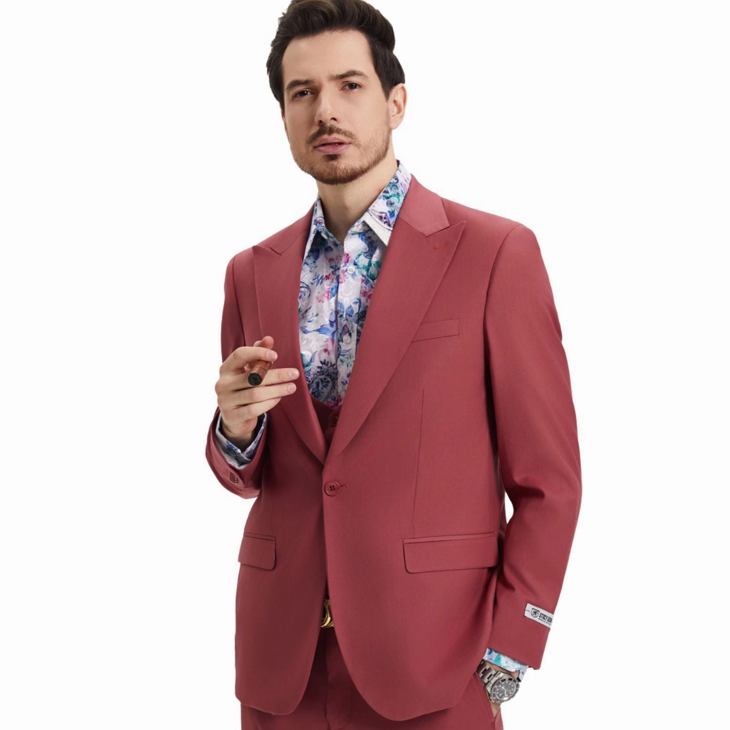 Maroonyx Collection: Stacy Adams Coral 3-Piece Suit