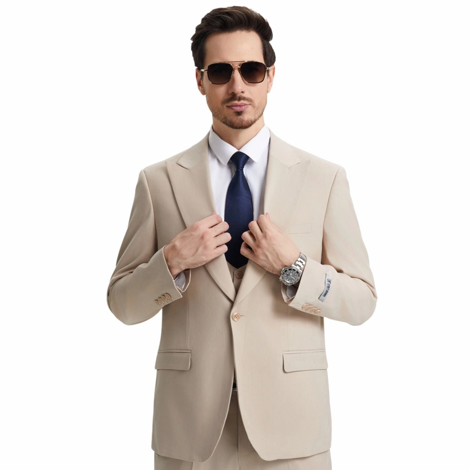 Maroonyx Collection: Stacy Adams Tan 3-Piece Suit