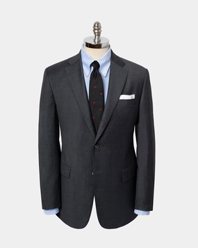 MEDIUM GREY SOLID 120s WOOL SUIT