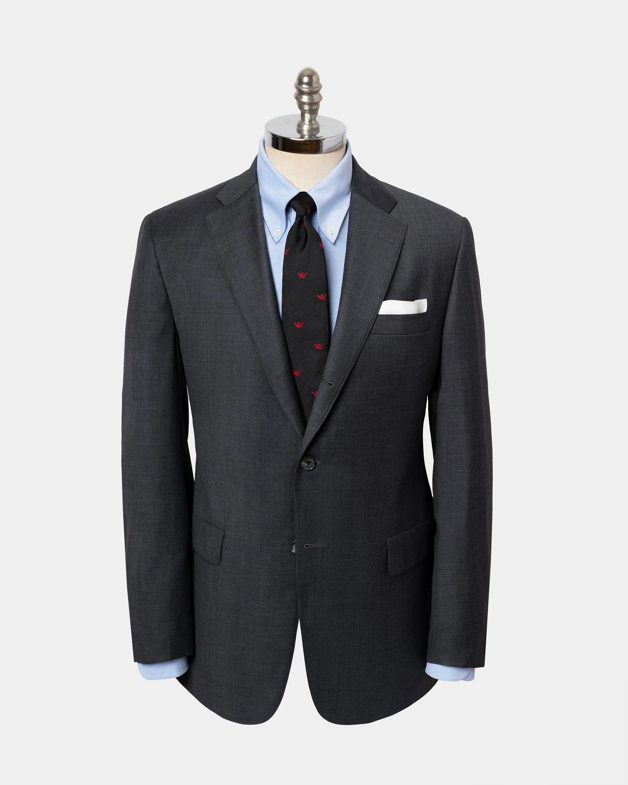 MEDIUM GREY SOLID 120s WOOL SUIT