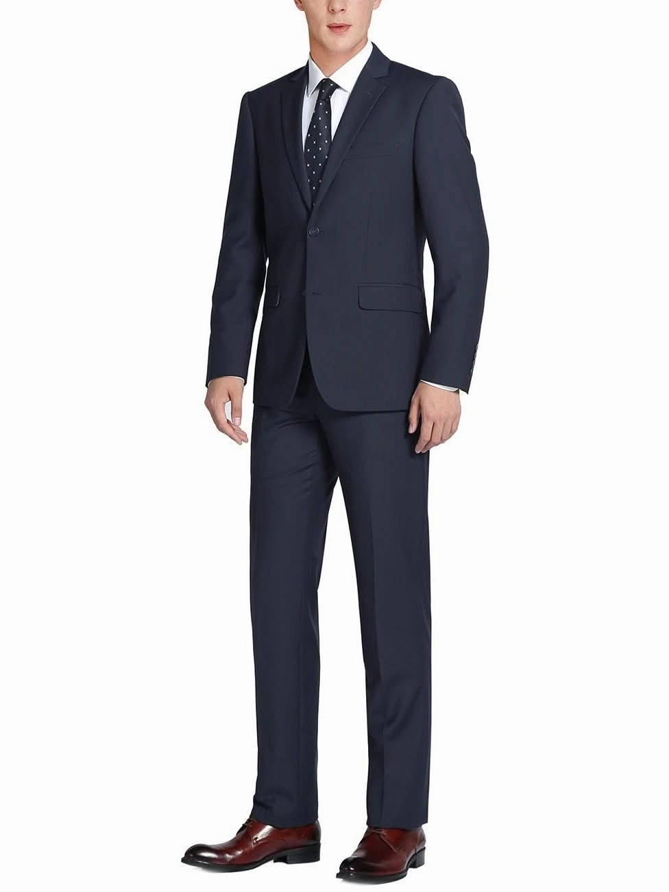 Men's 2-Piece Notch Lapel 100% Wool Suit