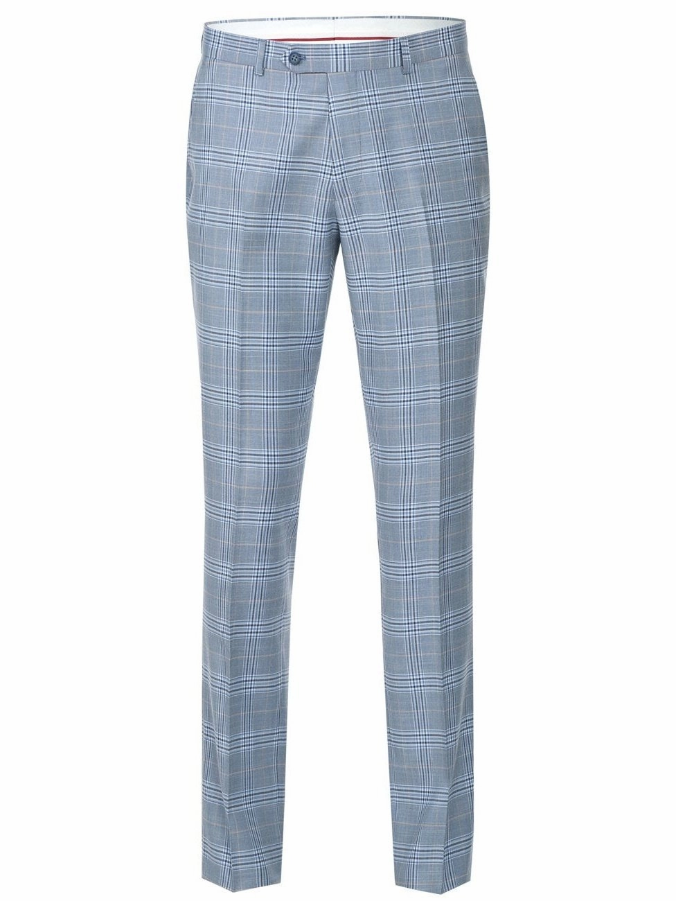 Men's 2-Piece Slim Fit Notch Lapel Stretch Windowpane Suit