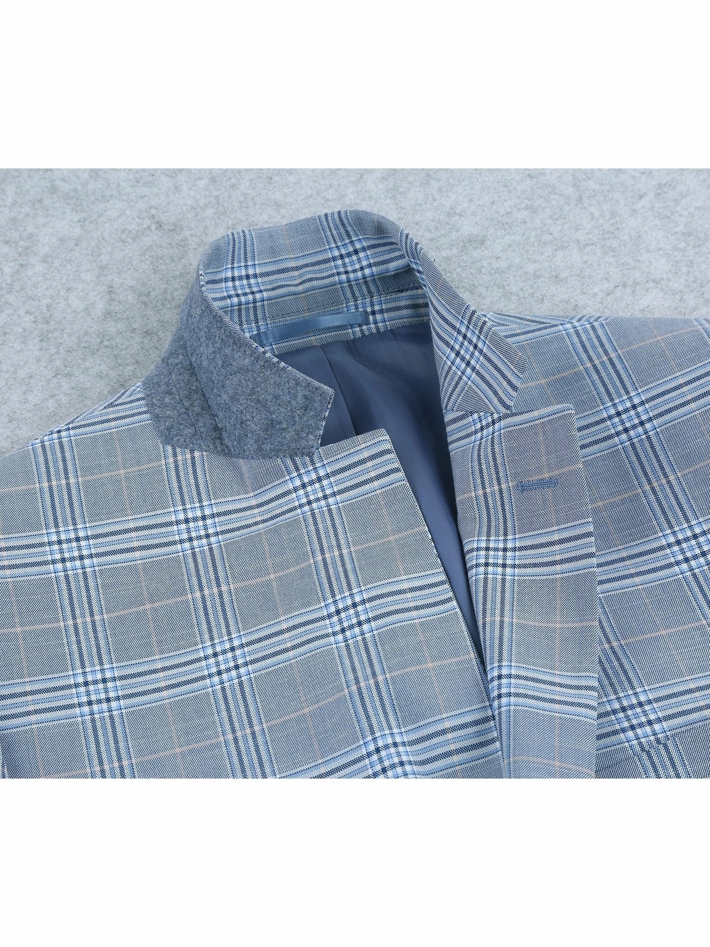 Men's 2-Piece Slim Fit Notch Lapel Stretch Windowpane Suit