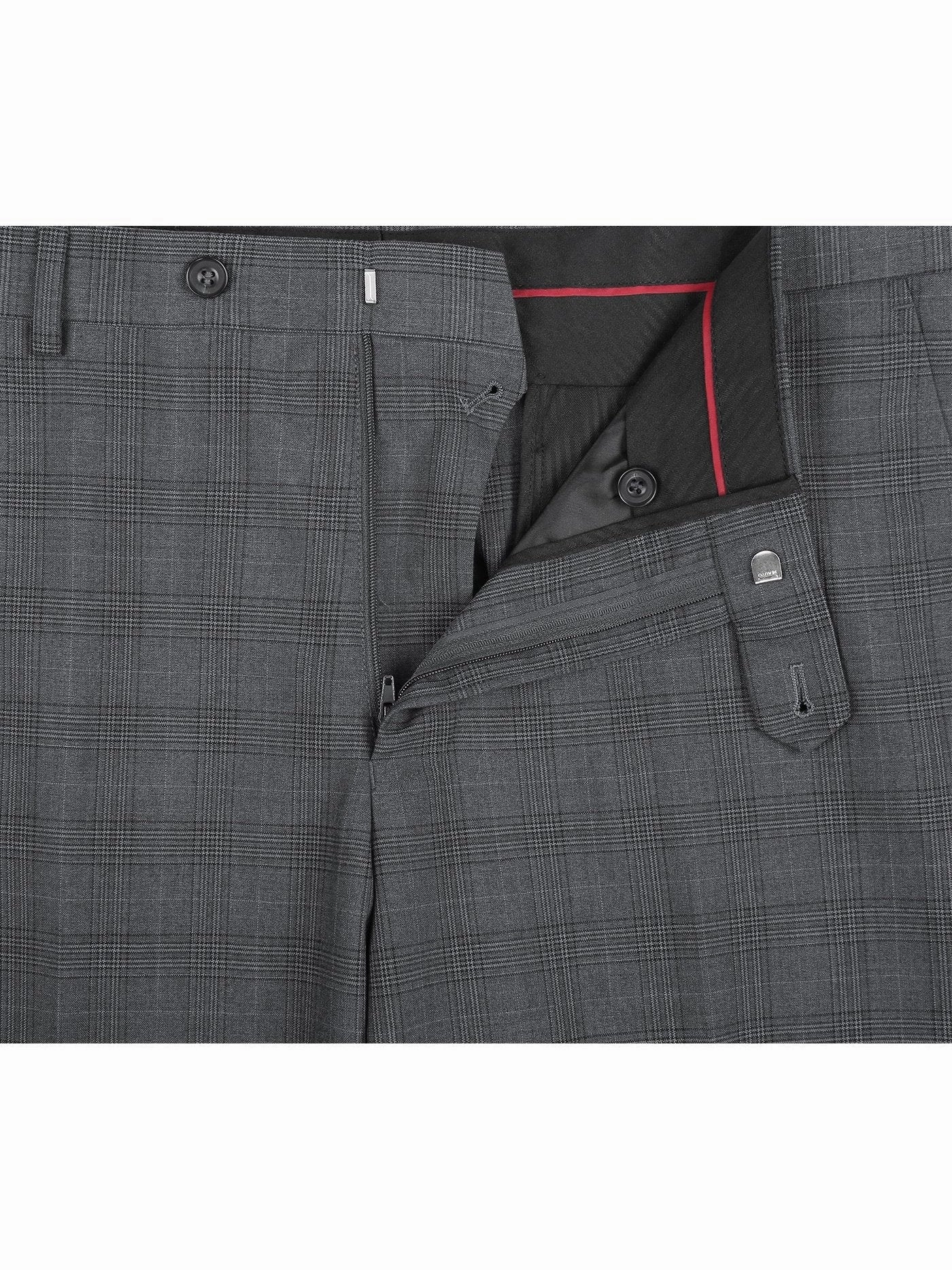 Men's 3-Piece Classic Fit Single Breasted Windowpane Suit