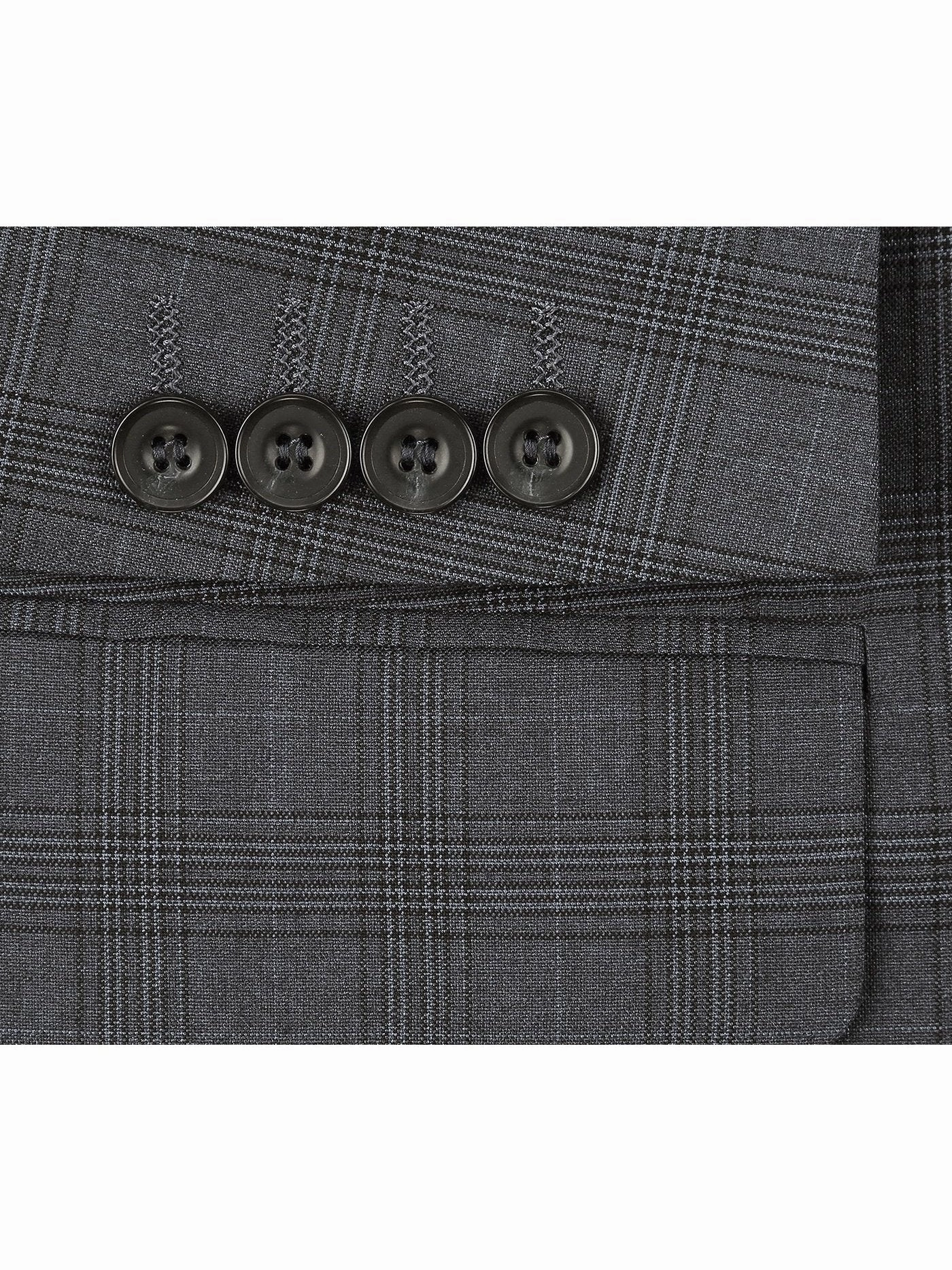 Men's 3-Piece Classic Fit Single Breasted Windowpane Suit