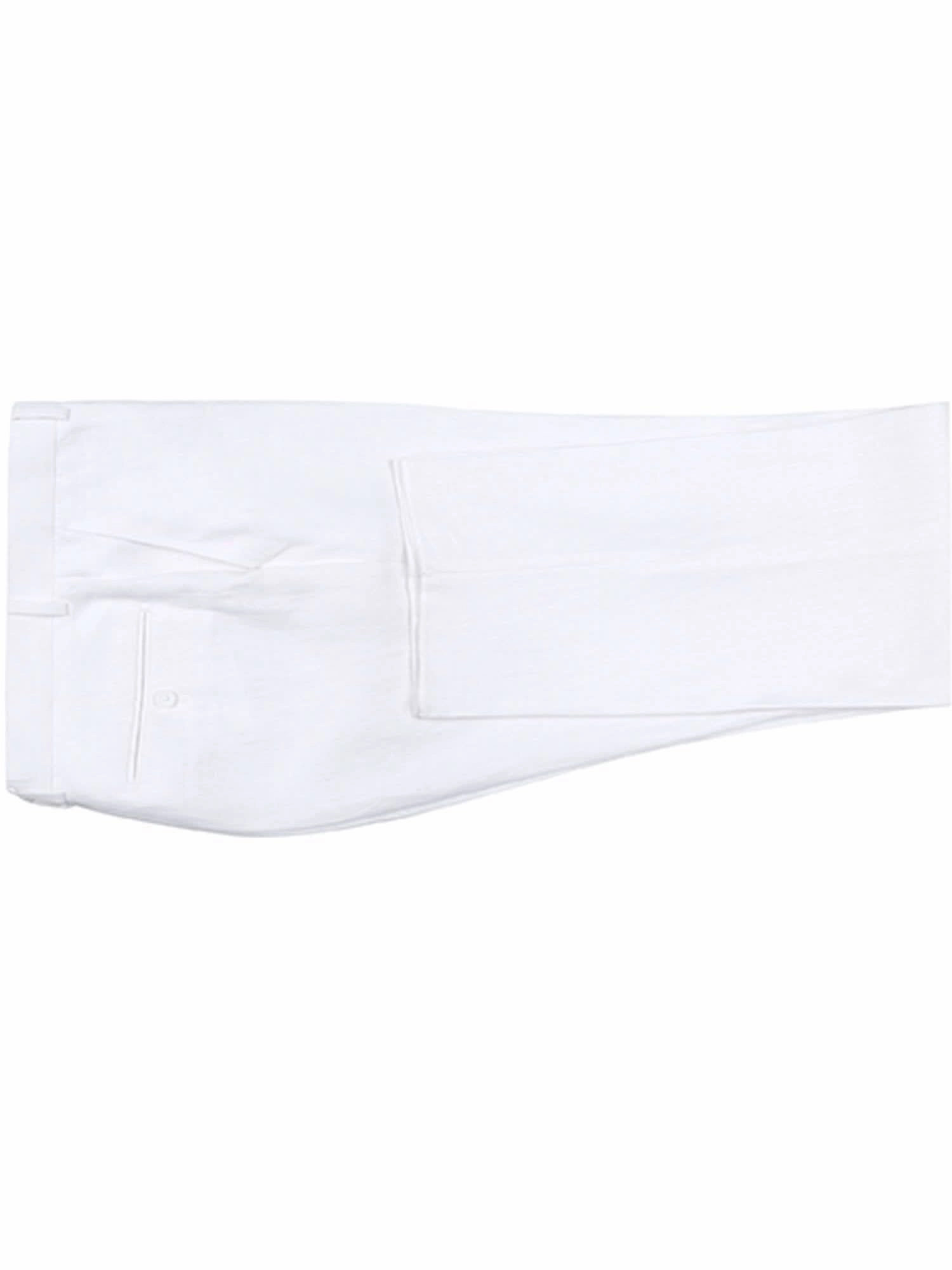 Men's Big & Tall Notch Lapels White Solid Linen Suits