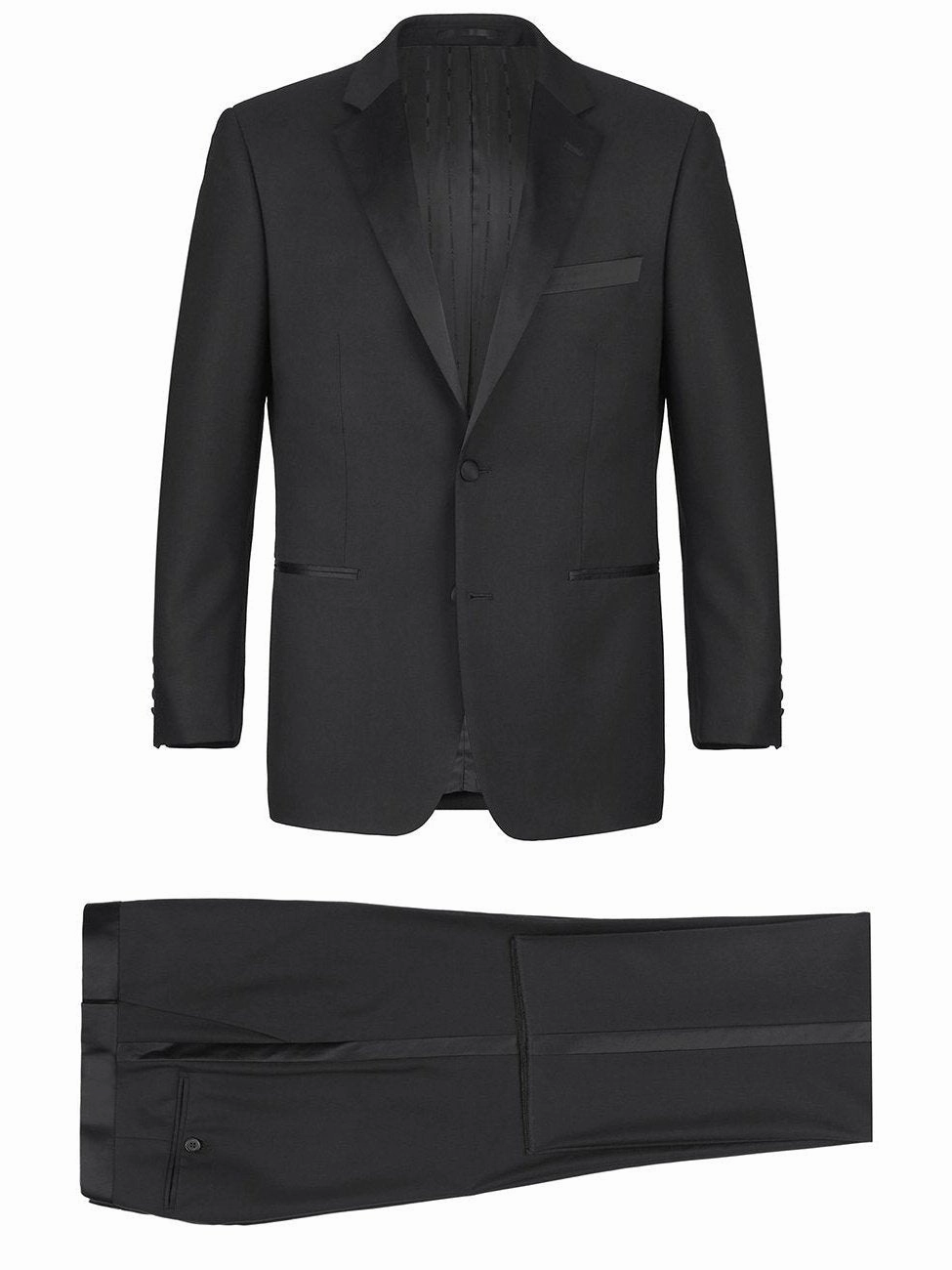 Men's Big & Tall Satin Notched Lapel 2-Piece Tuxedo Suit