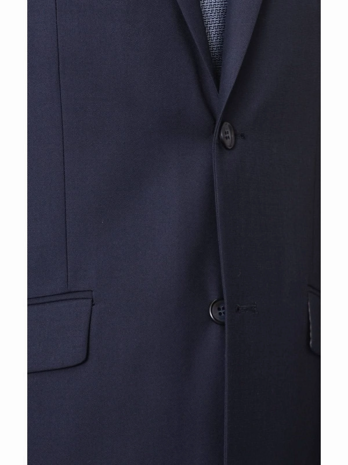 Men's Raphael Big & Tall Regular Fit Solid Blue Two Button 2 Piece Suit Jacket & Pants