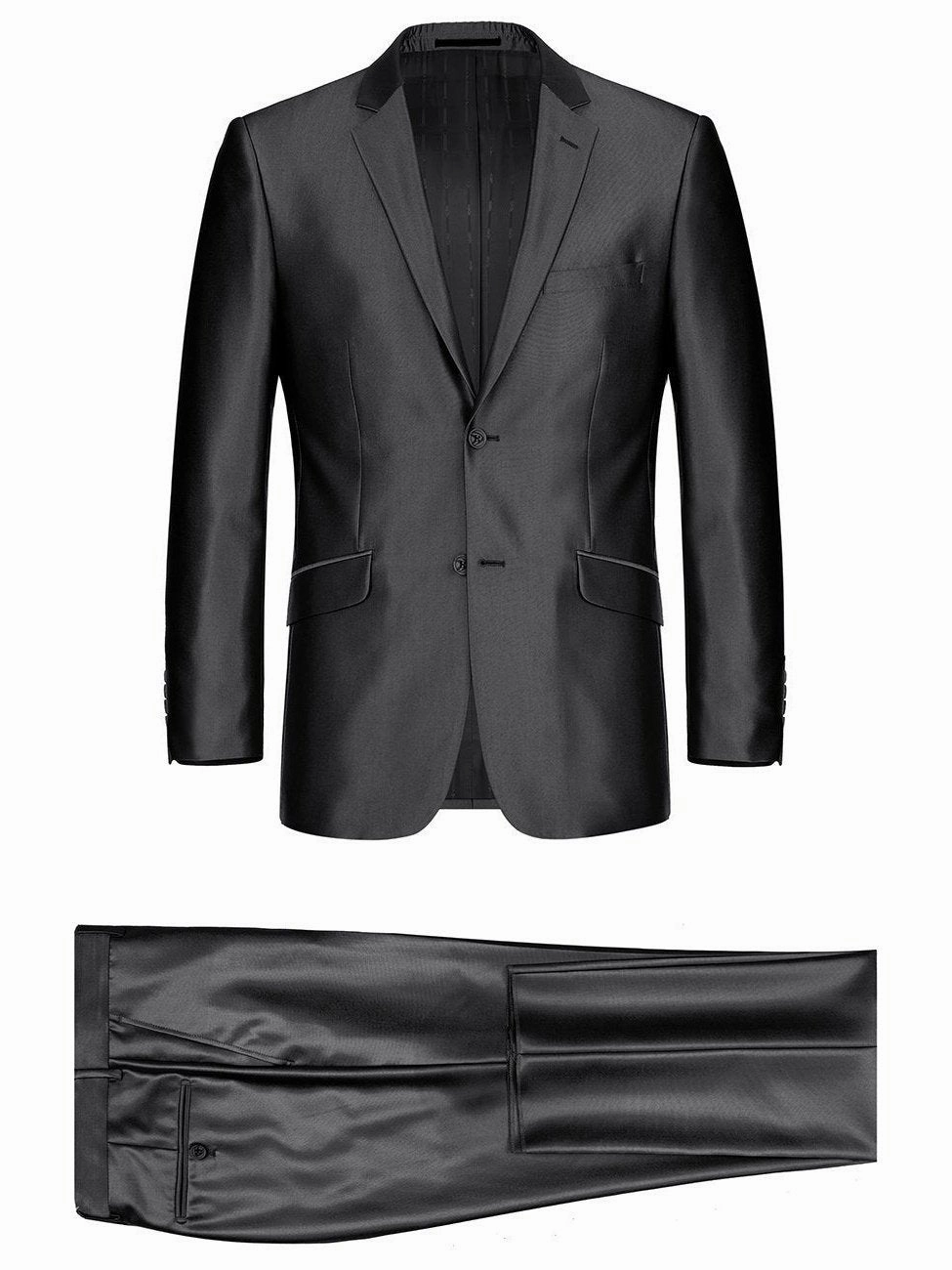 Men's Sharkskin Italian Styled Two Piece Suit