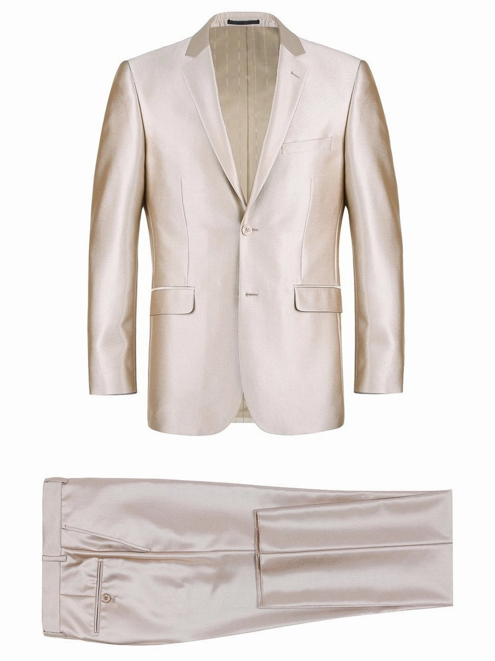 Men's Sharkskin Italian Styled Two Piece Suit