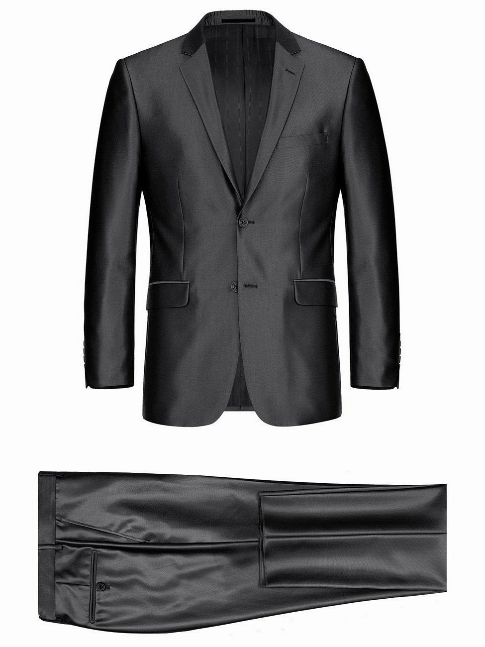Men's Sharkskin Italian Styled Two Piece Suit