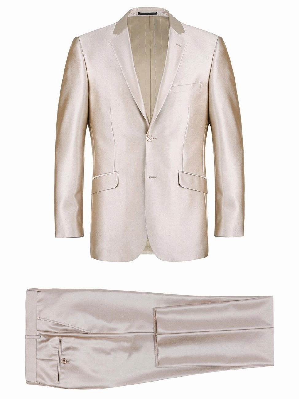 Men's Sharkskin Italian Styled Two Piece Suit