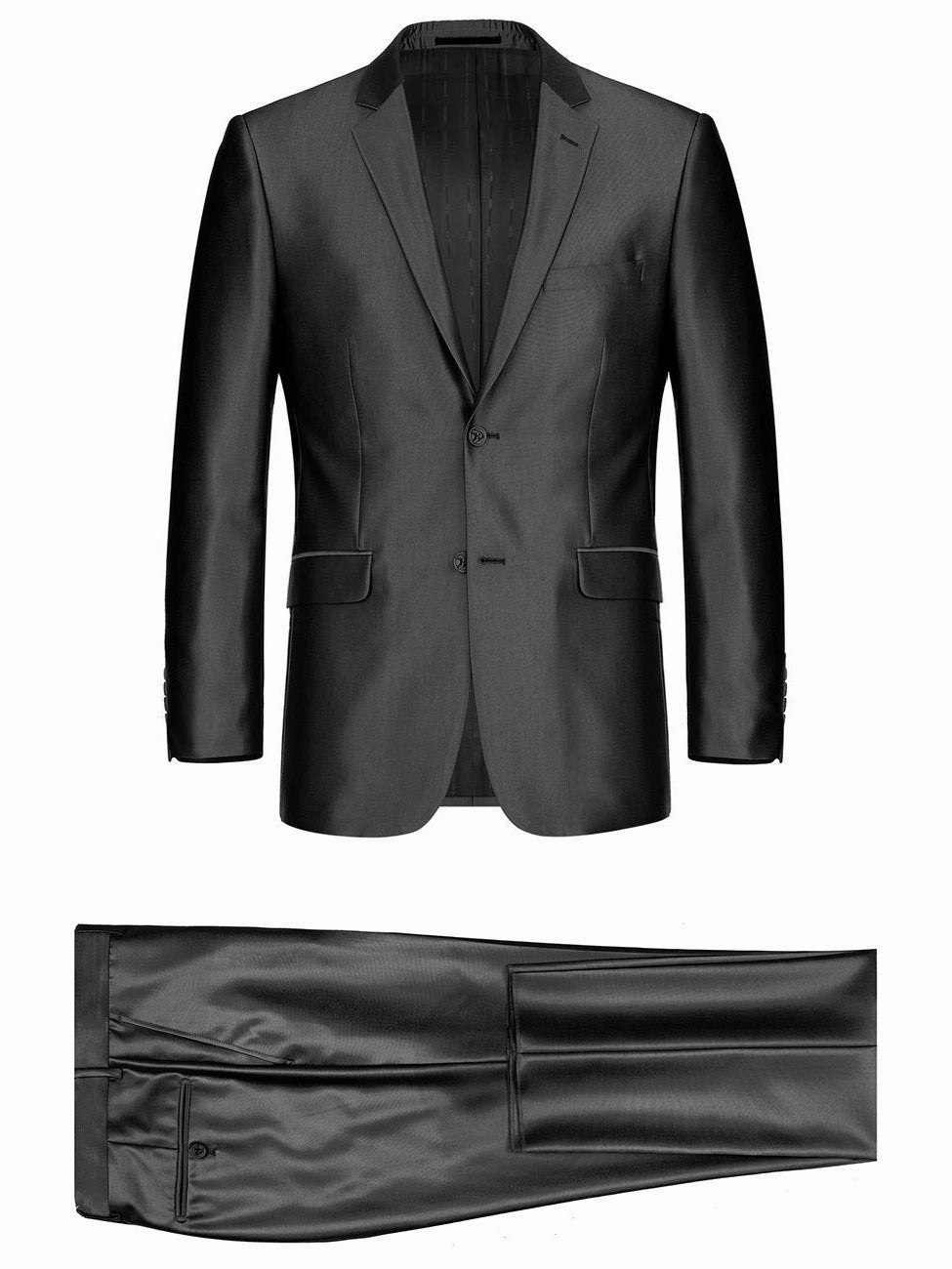 Men's Sharkskin Italian Styled Two Piece Suit