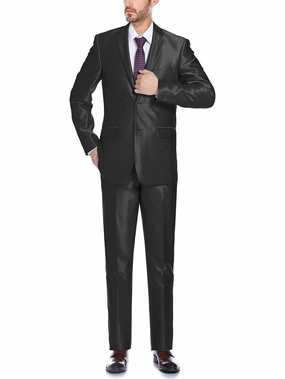Men's Sharkskin Italian Styled Two Piece Suit