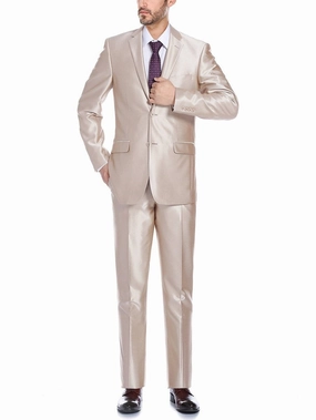 Men's Sharkskin Italian Styled Two Piece Suit