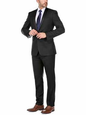 Men's Slim Fit 2-Piece Shawl Lapel Tuxedo Suit