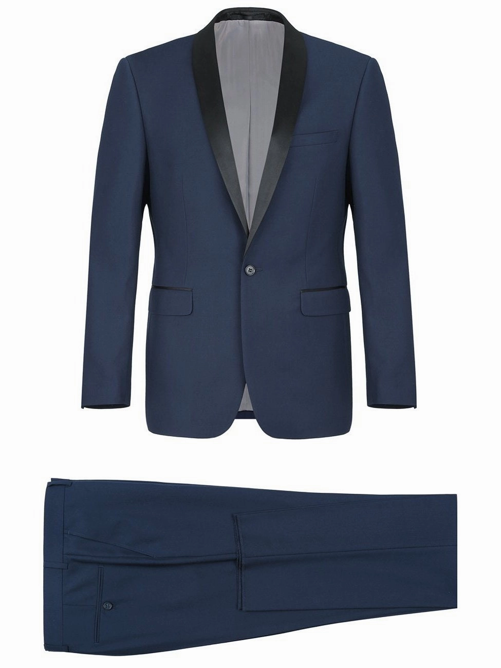 Men's Slim Fit 2-Piece Shawl Lapel Tuxedo Suit