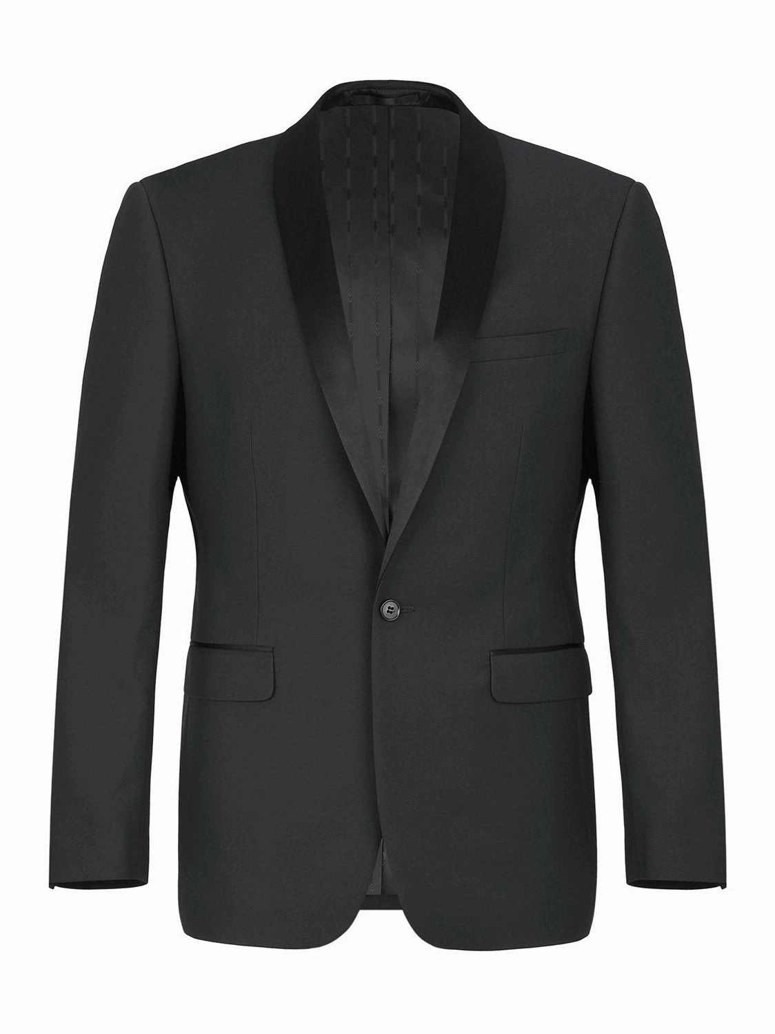Men's Slim Fit 2-Piece Shawl Lapel Tuxedo Suit
