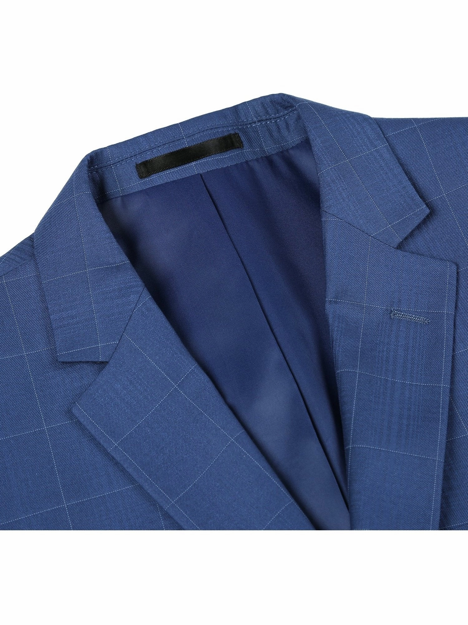 Men's Slim Fit 2-Piece Single Breasted Check Dress Suit