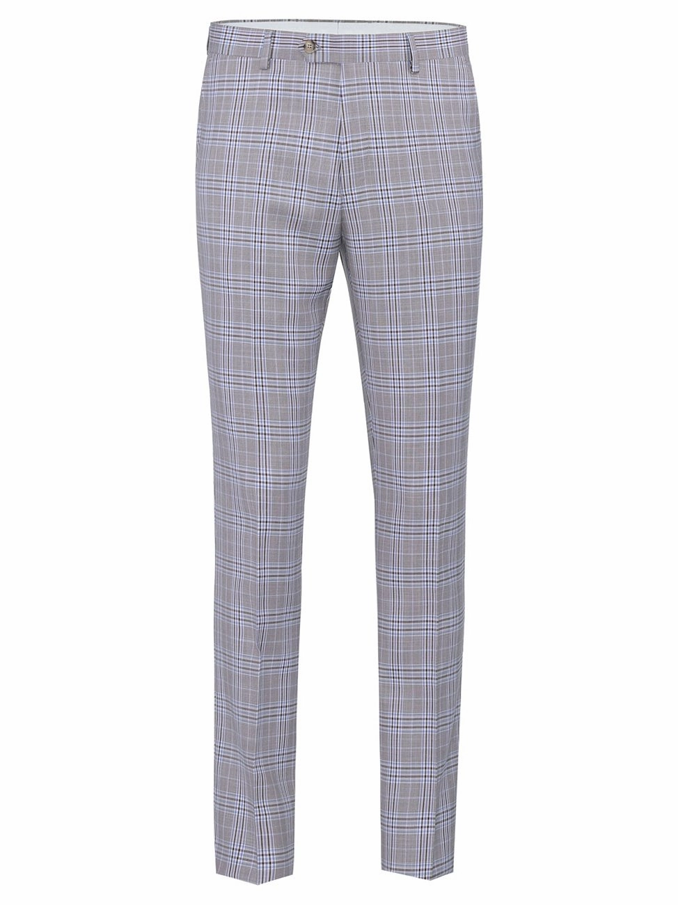 Men's Slim Fit 2-Piece Single Breasted Check Dress Suit