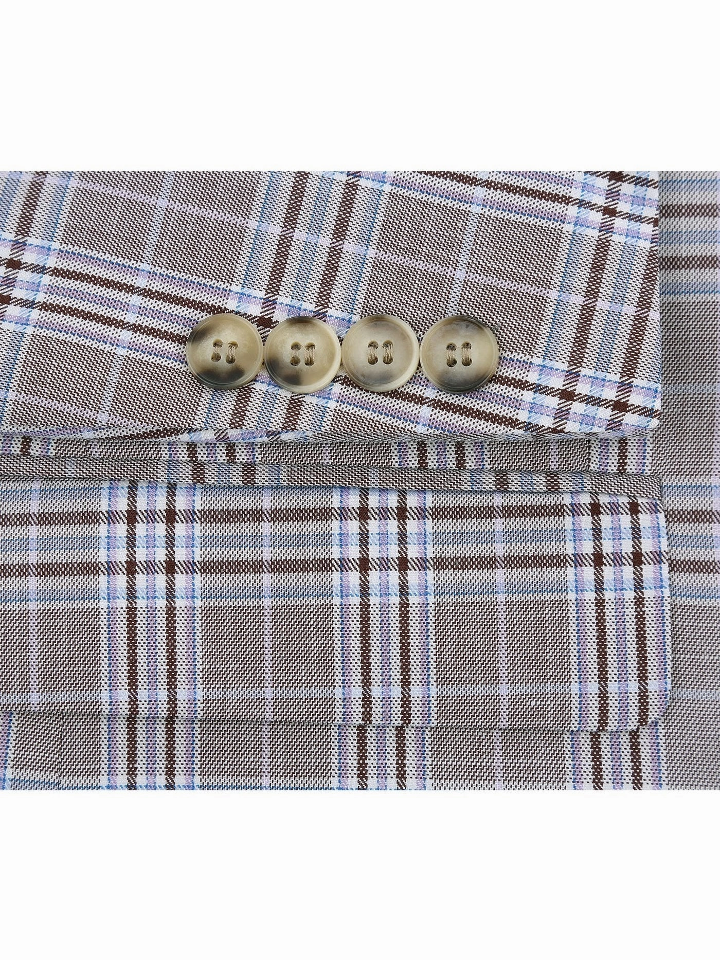Men's Slim Fit 2-Piece Single Breasted Check Dress Suit