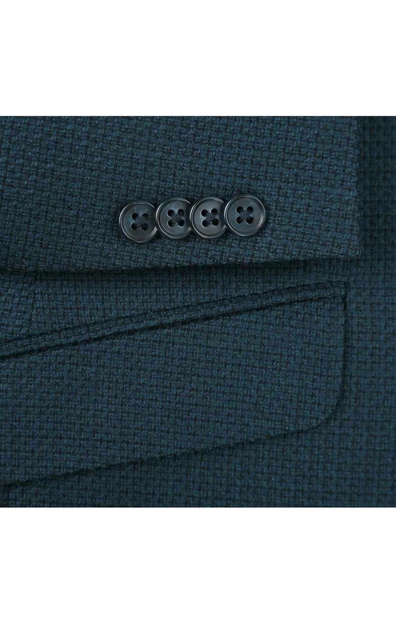 Men's Slim Fit Blazer Wool Blend Sports Jacket in Emerald Green