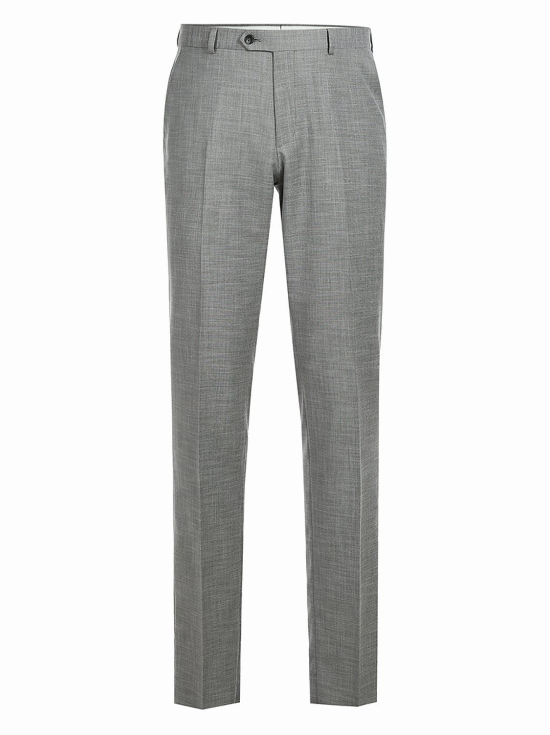 Men's Slim Fit Notch Lapels Gray Solid Suits
