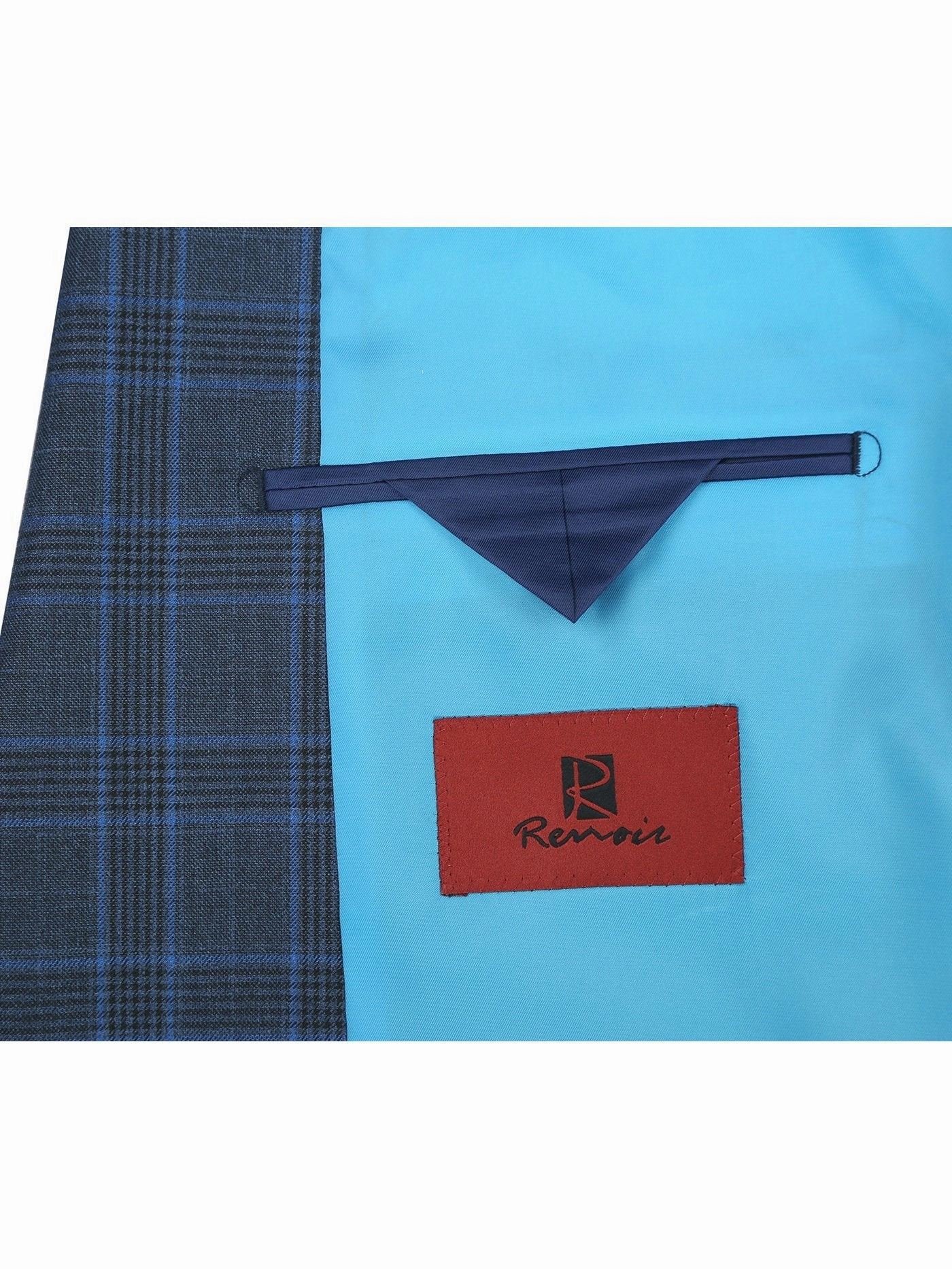 Men's Two Piece Classic Fit Windowpane Check Dress Suit