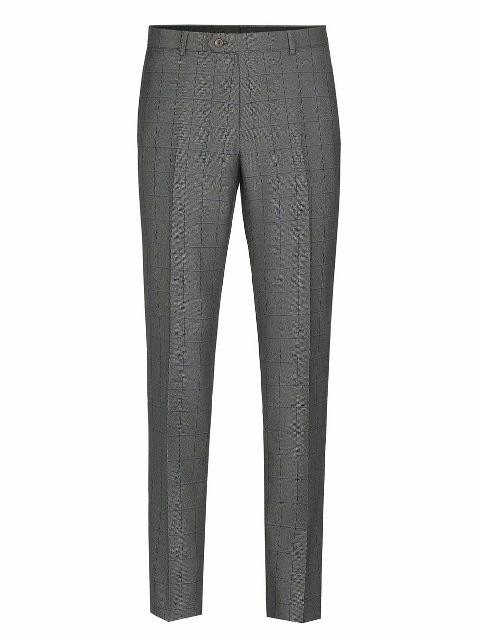 Men's Two Piece Classic Fit Windowpane Check Dress Suit