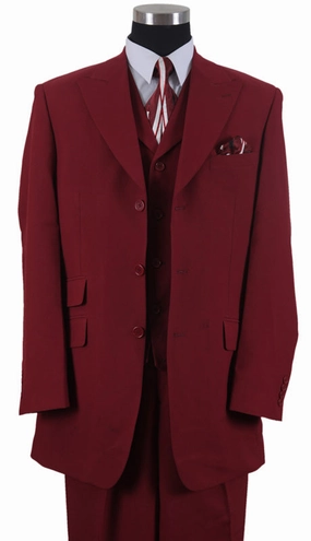 Milano Moda 905V-BUR Mens Suit