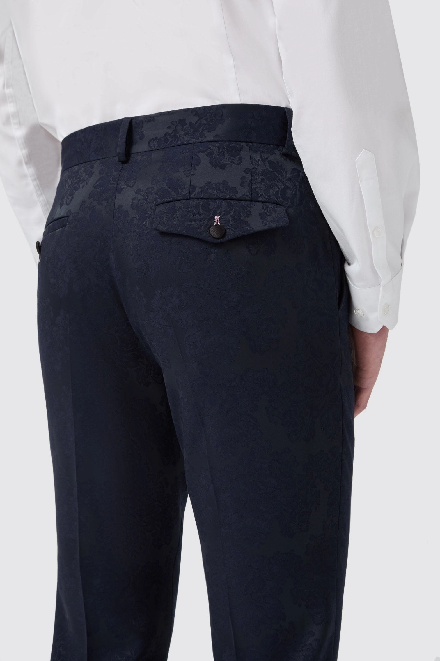 Minerva Slim Fit Navy Jacquard Tuxedo Suit